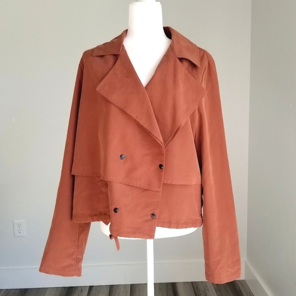 Halogen Rust Orange Button front jacket XL - Picture 2 of 8